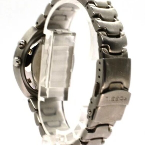 Ladies 32mm Fossil Stainless Steel Kaleidoscope Big Tic Blue Green Watch AM-3553